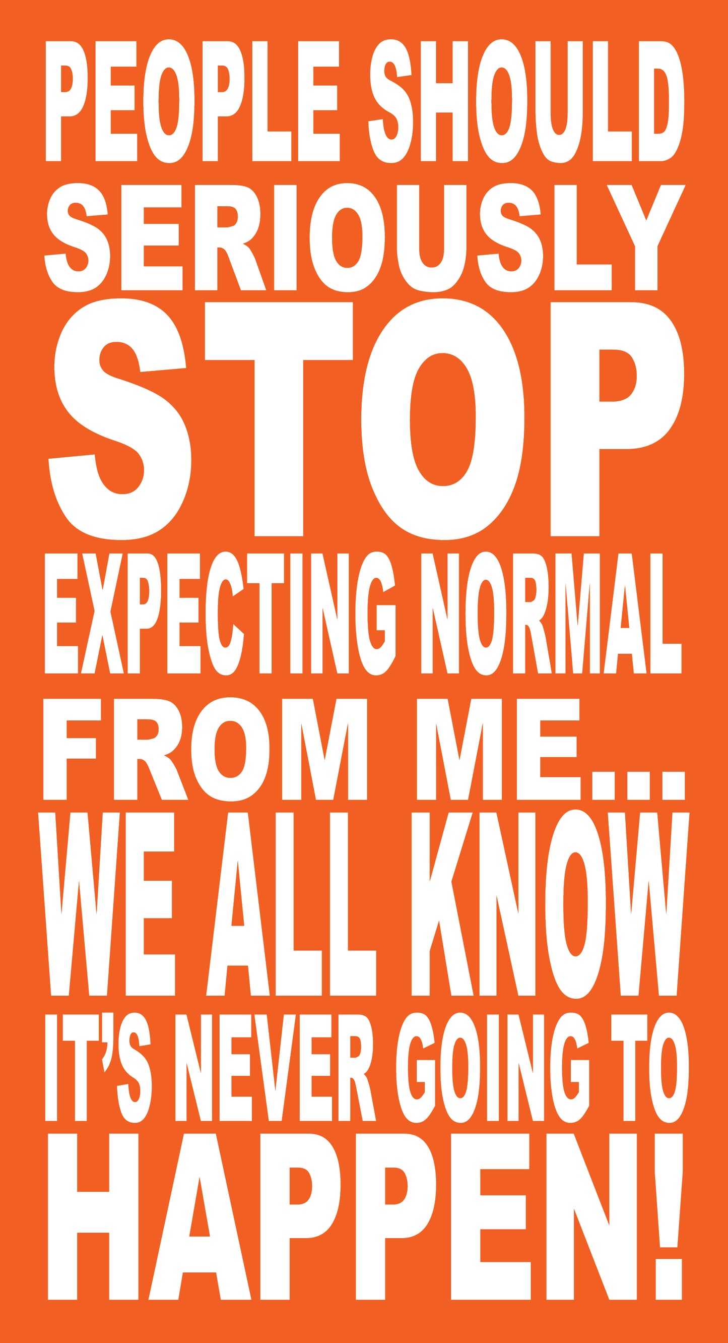 BO113 PEOPLE SHOULD SERIOUSLY STOP