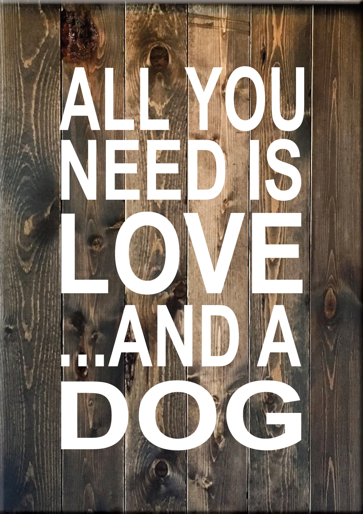 AN7 ALL YOU NEED IS LOVE AND A DOG