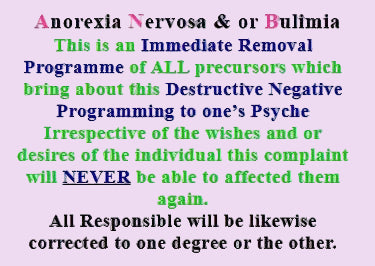 Anorexia Nervosa and or Bulimia