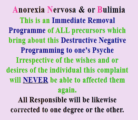 Anorexia Nervosa and or Bulimia