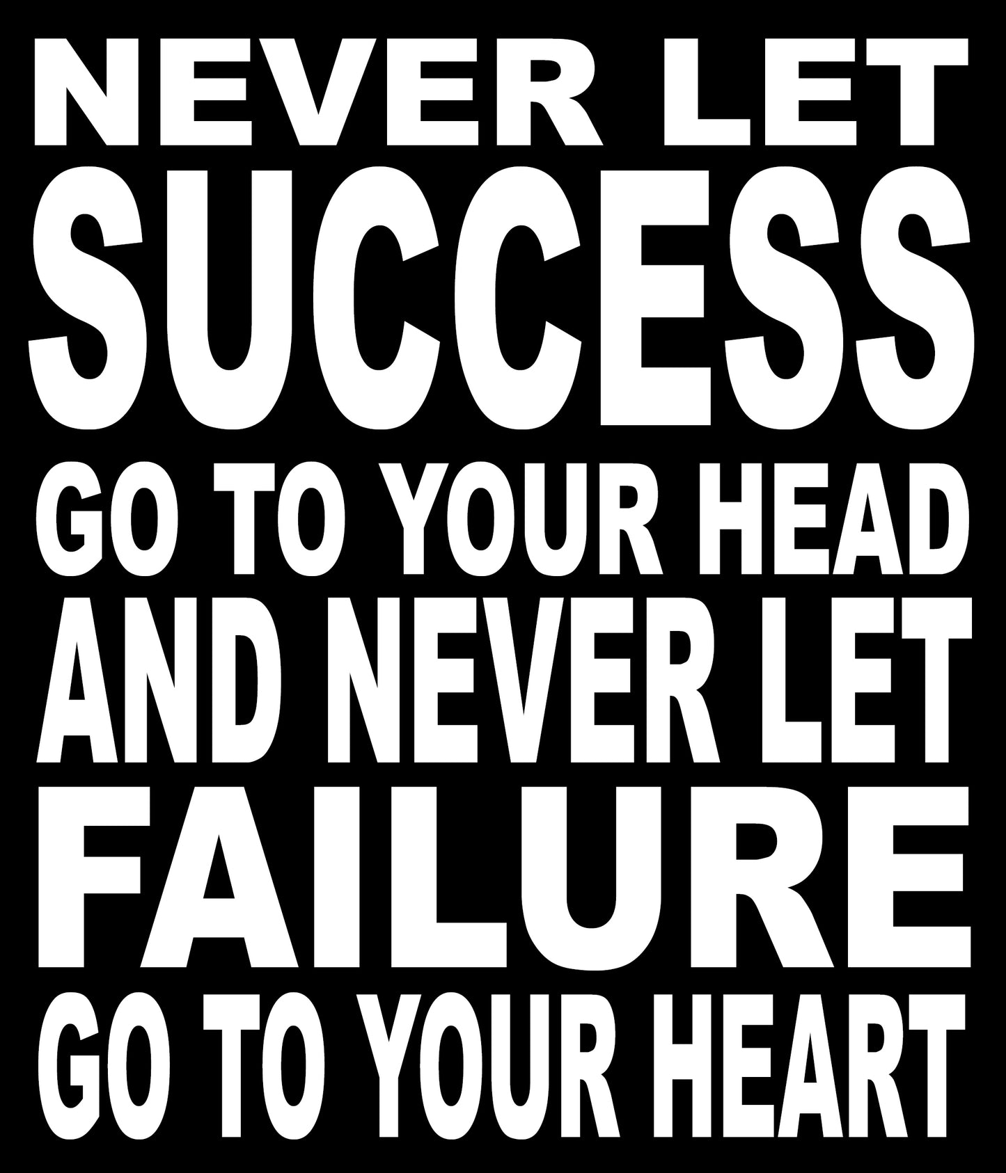 BW125 NEVER LET SUCESS