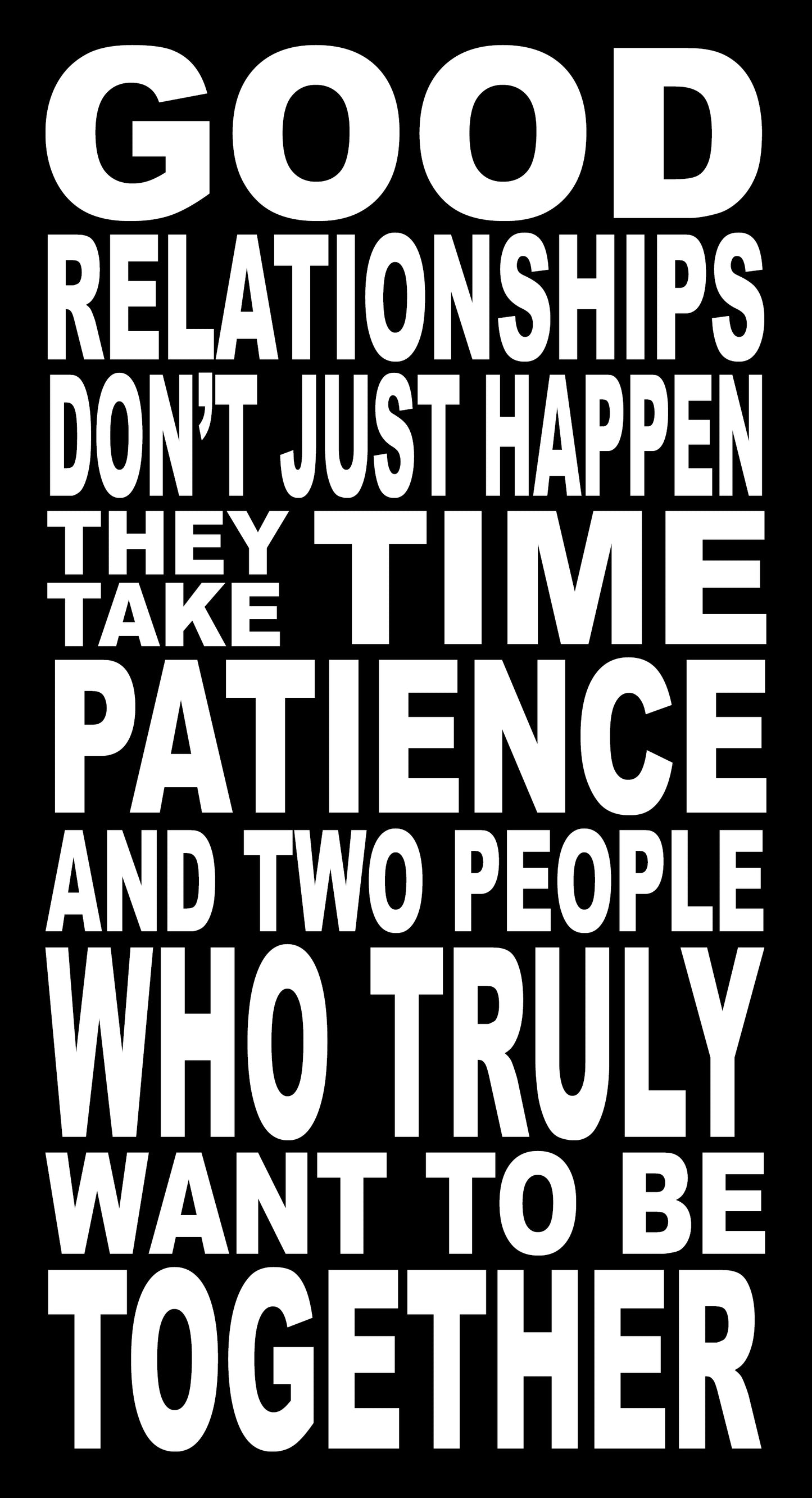 BW72 GOOD RELATIONSHIPS